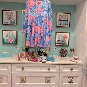 Lilly Pulitzer Sarita Swing Dress,  Size 2, Color:Resort White Sway With Me,New